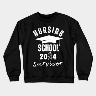 Nursing School Survivor, Nurse Graduation Crewneck Sweatshirt